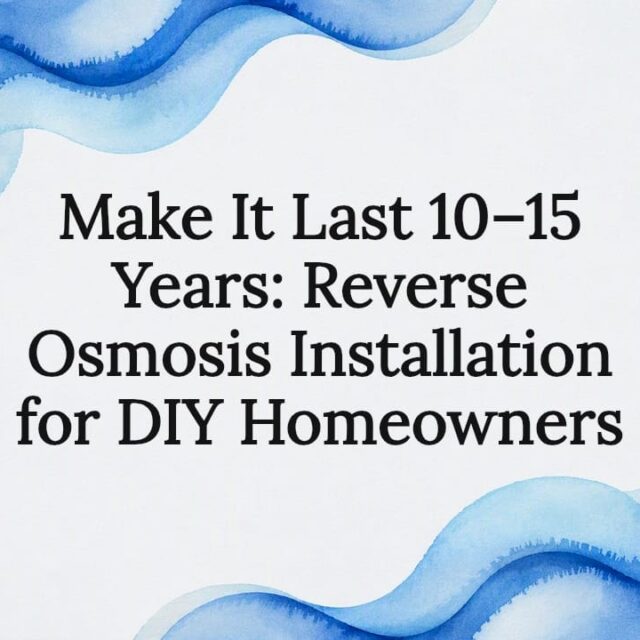 Decorative reverse osmosis installation title card