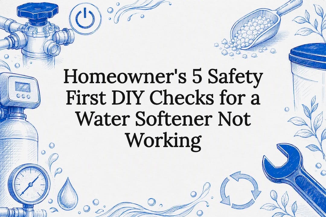 Decorative water softener safety checks title card