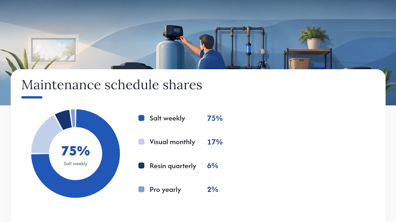 Water softener maintenance schedule timeline