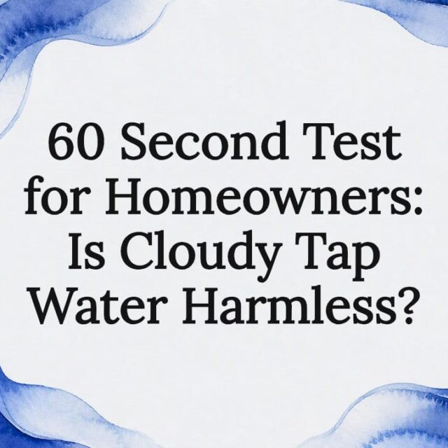 Cloudy tap water test article title card