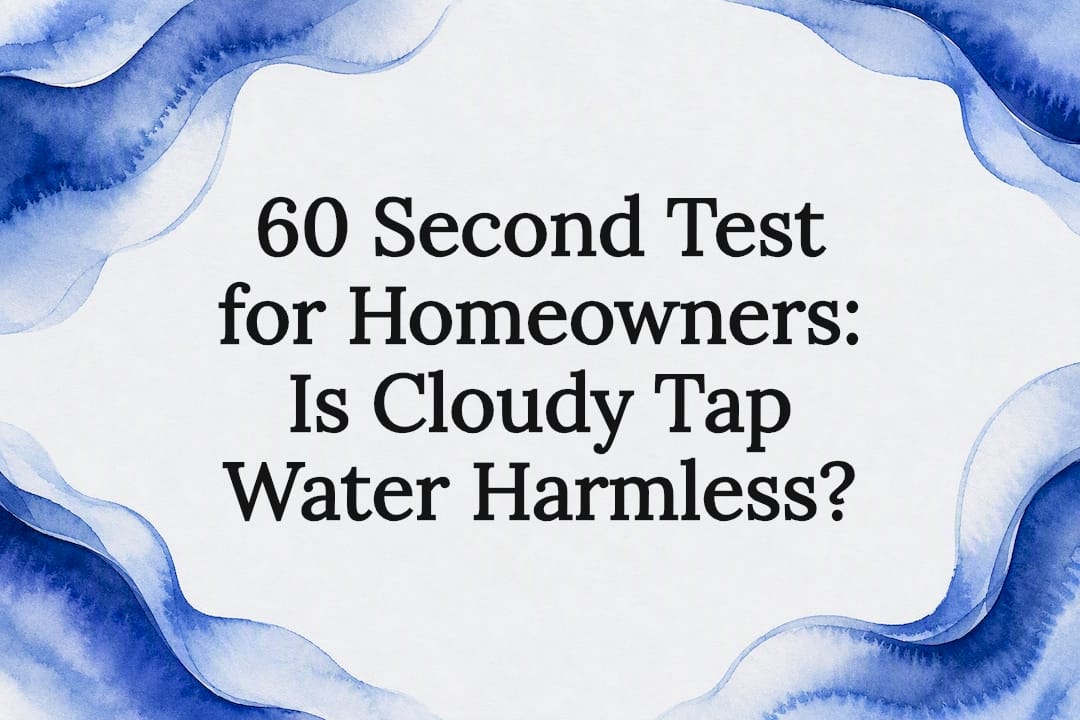 Cloudy tap water test article title card