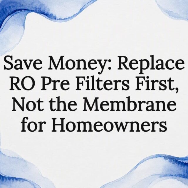 RO pre-filter maintenance title card