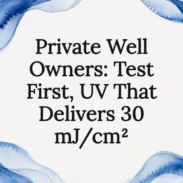 Decorative well water UV title card