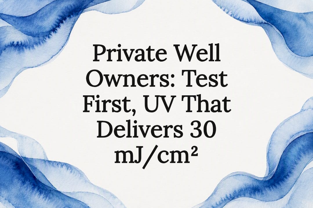 Decorative well water UV title card