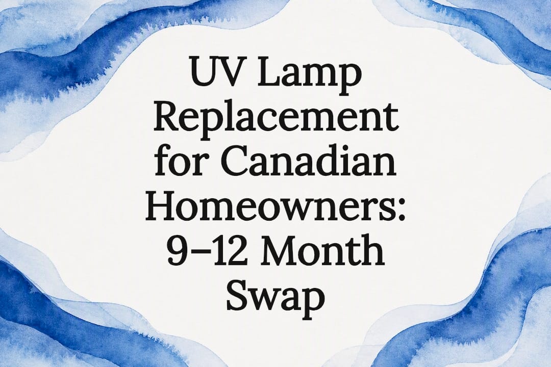 Decorative blue watercolor UV lamp title card