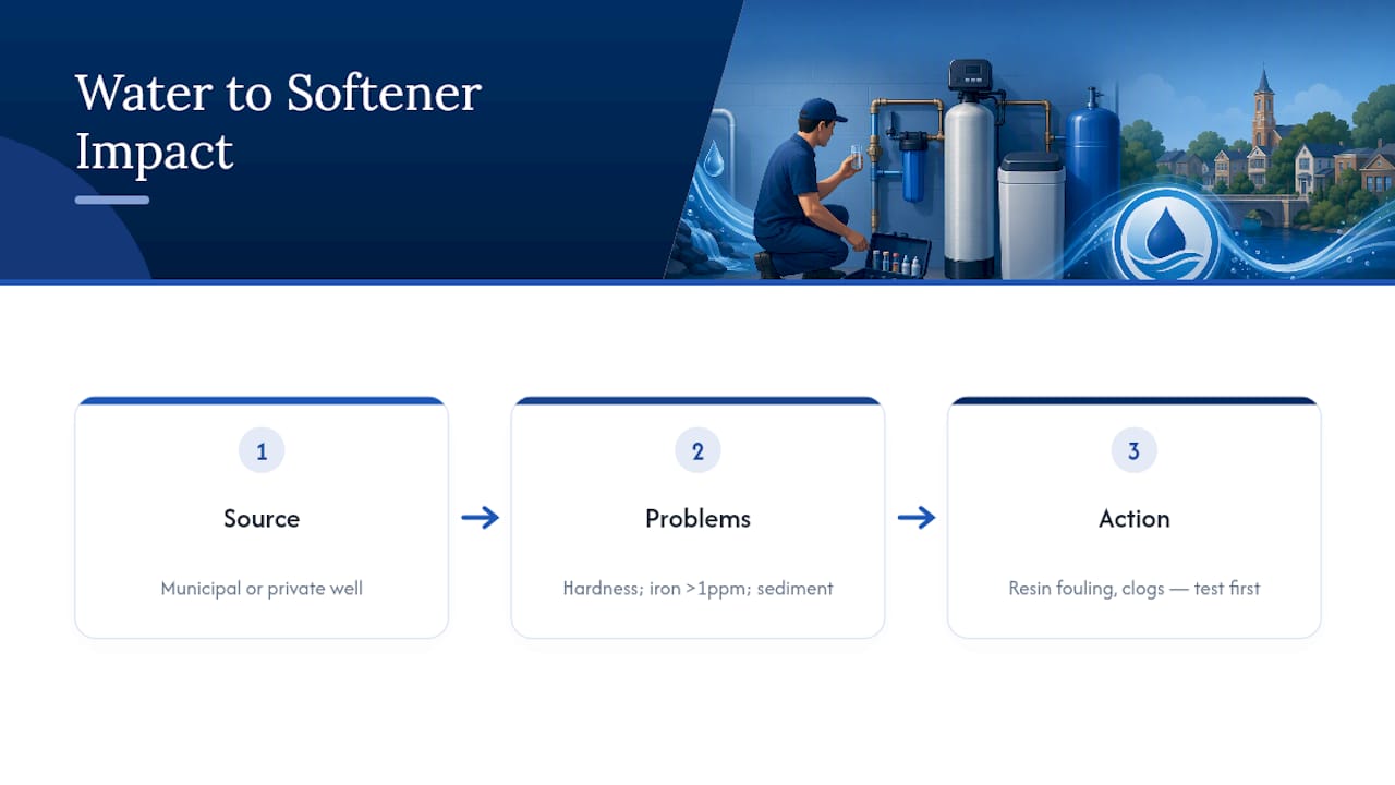 Water quality factors affecting softener performance