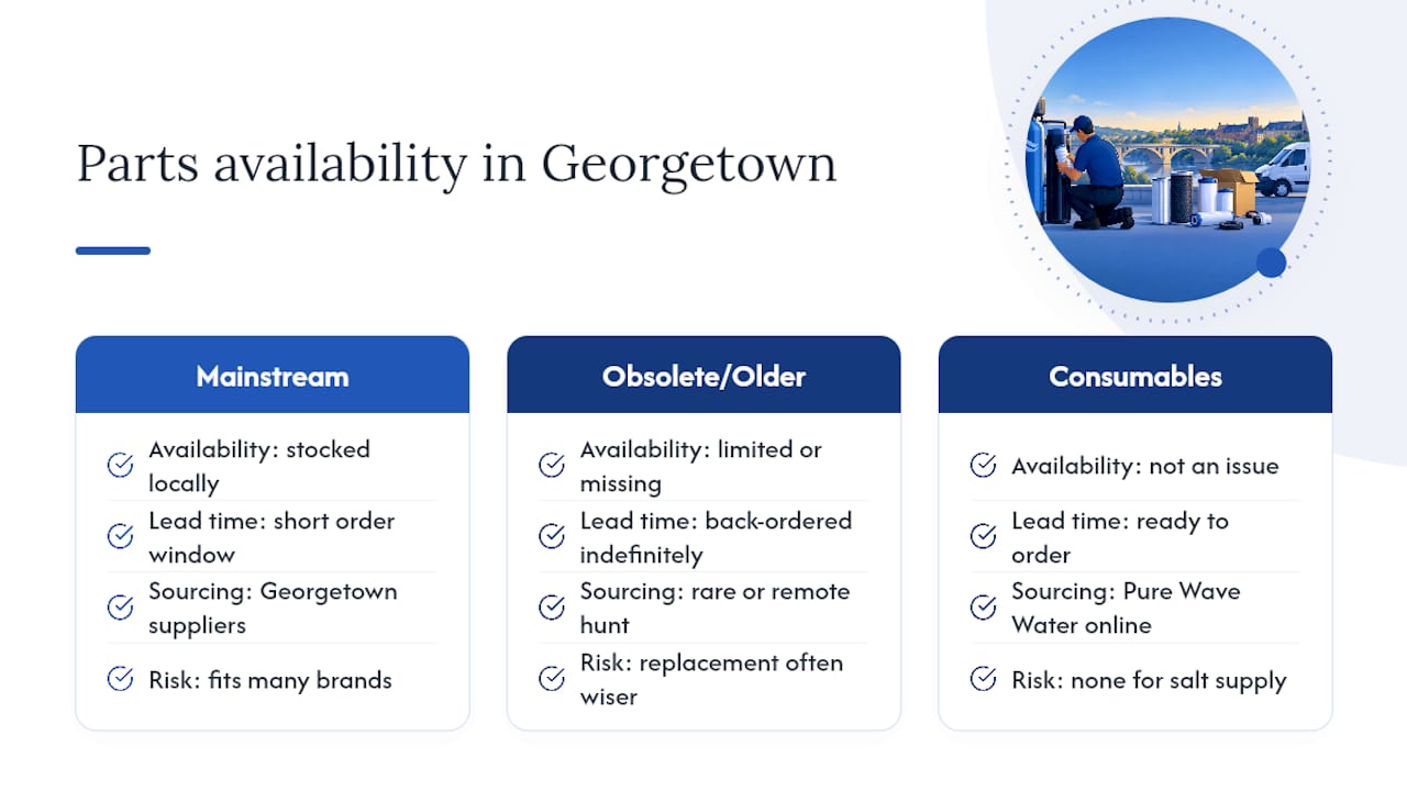 Are water softener parts easy to find in Georgetown? — overview diagram