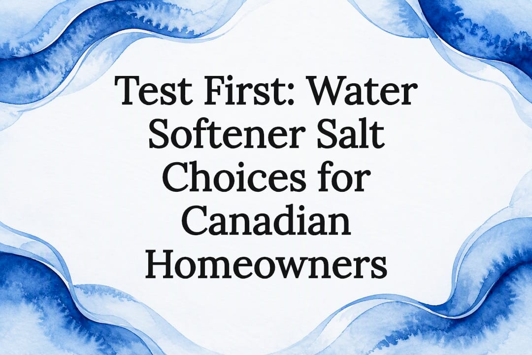 Decorative water softener salt title card