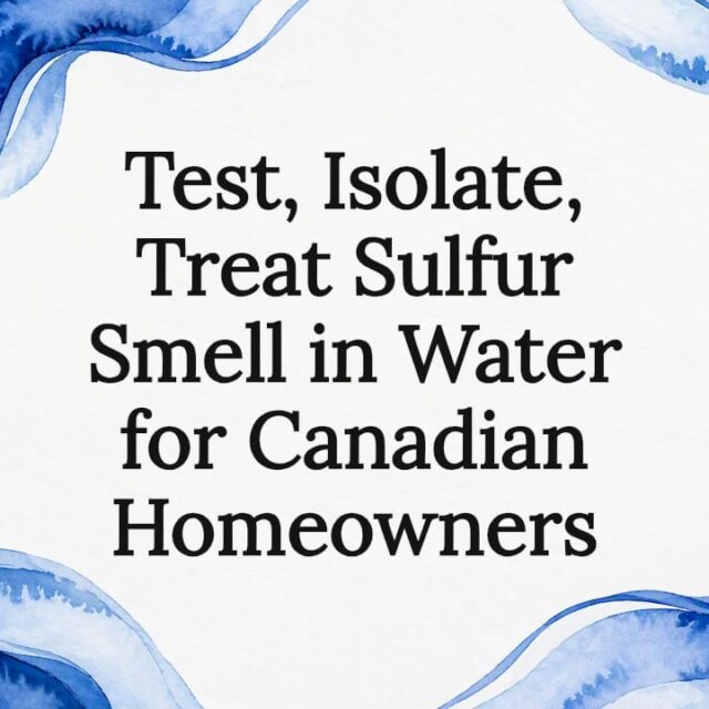 Sulphur smell water treatment title card