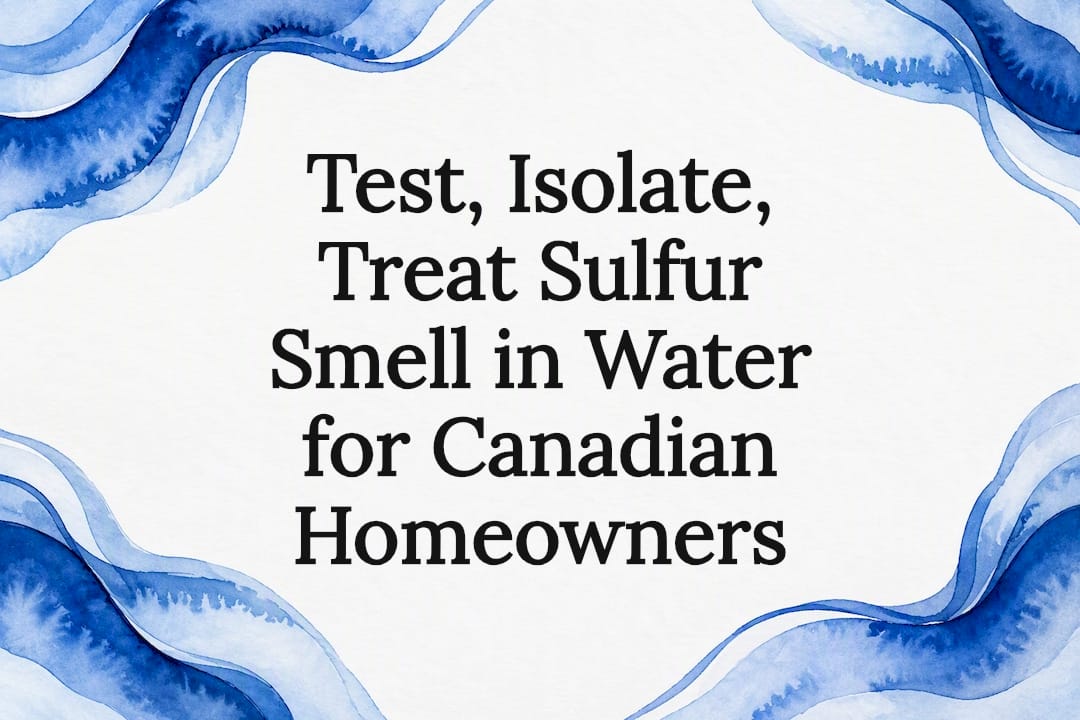 Sulphur smell water treatment title card
