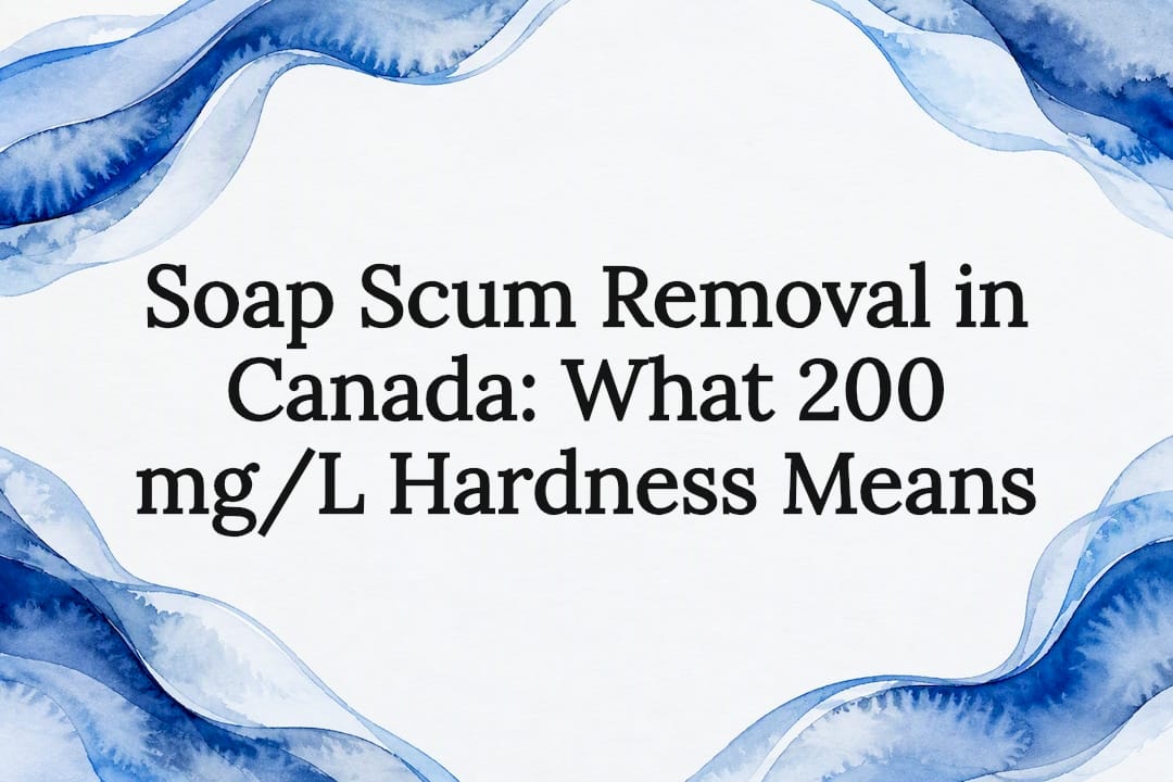 Water softener cover for hard-water soap scum