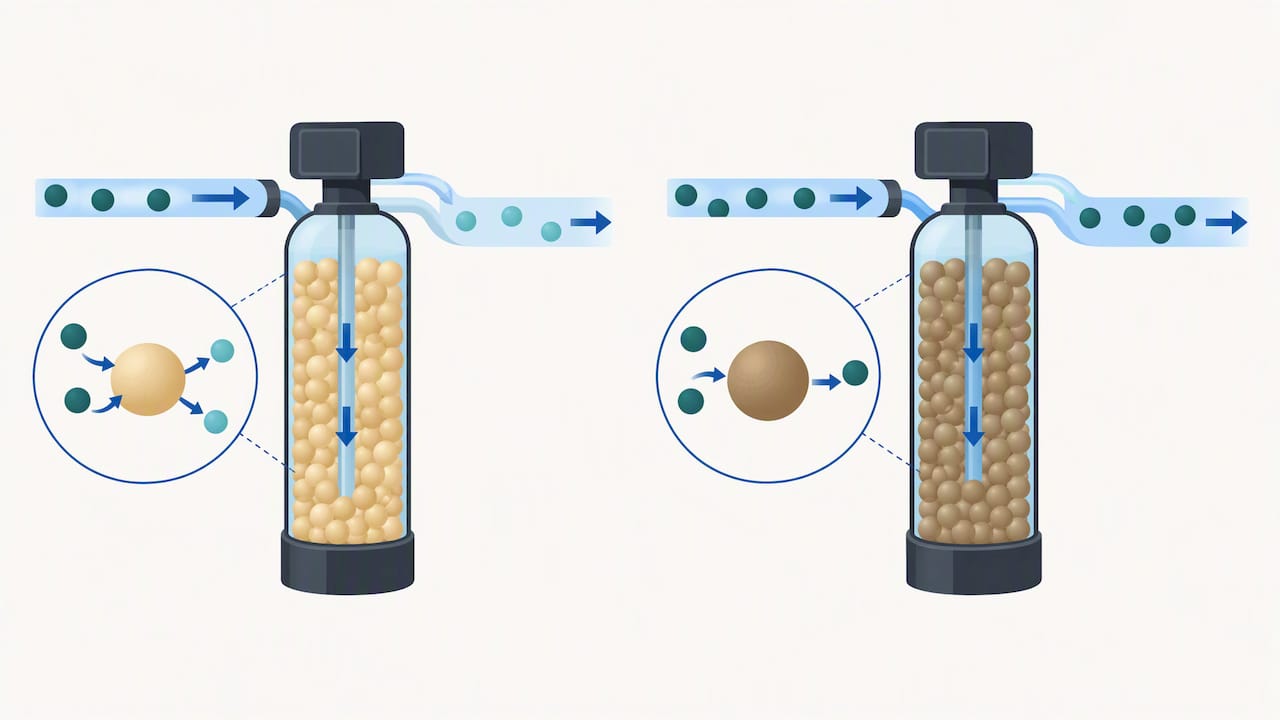 Anion exchange captures nitrate until resin is exhausted