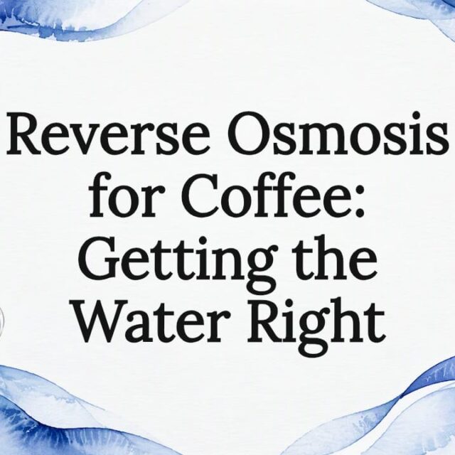 Coffee water article title card with RO system