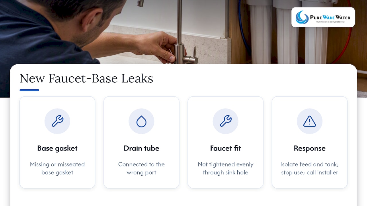 Causes and response for a new faucet leak