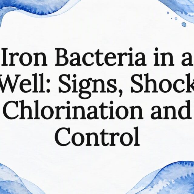 Watercolor title card for iron bacteria well guide