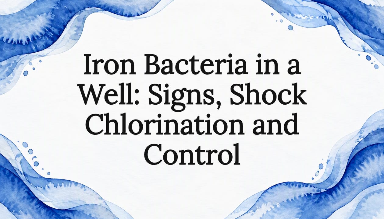 Watercolor title card for iron bacteria well guide
