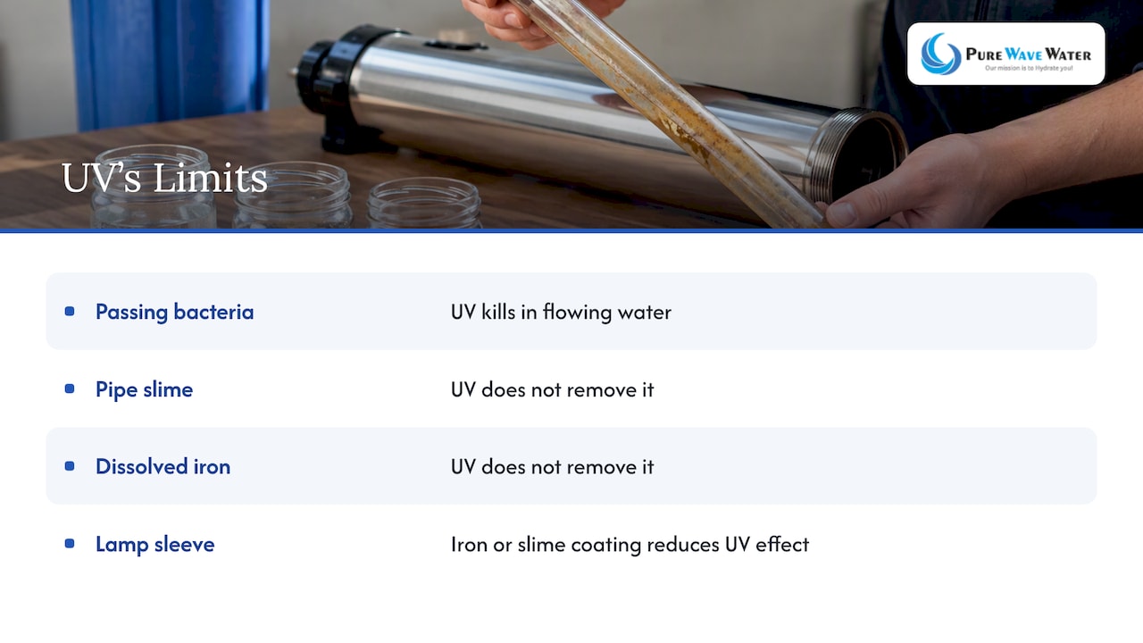What UV can and cannot treat in a well