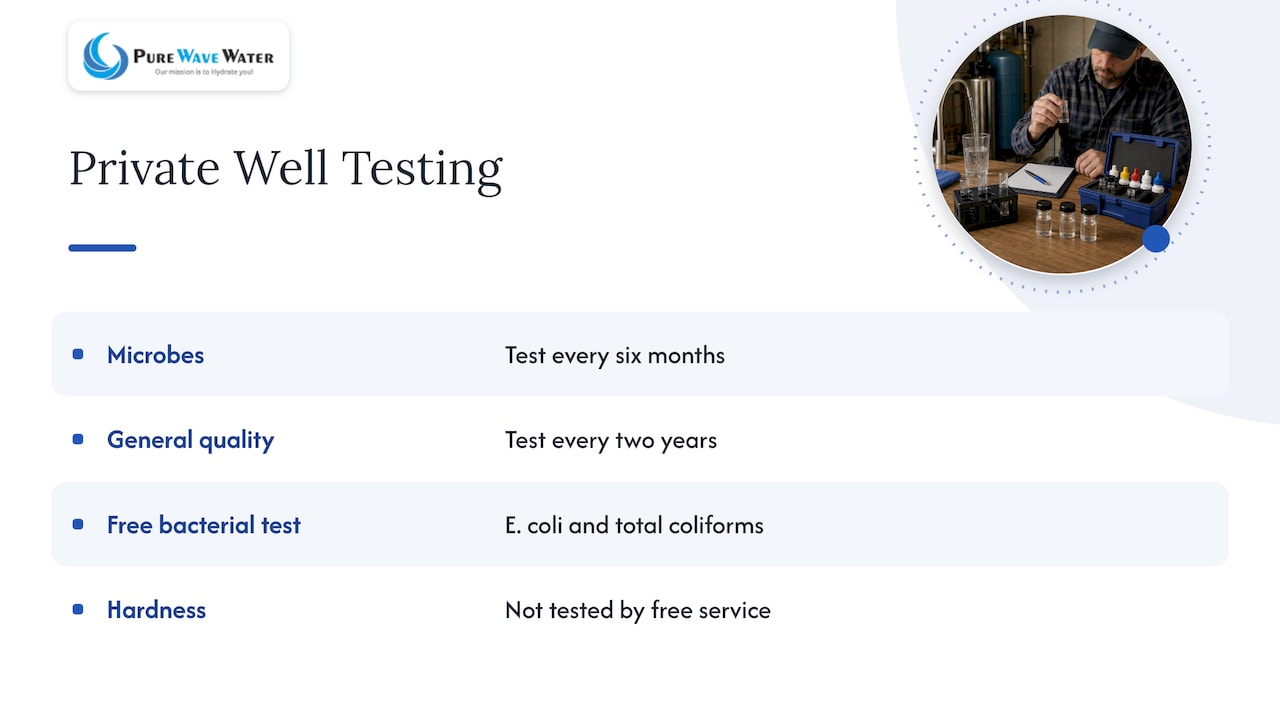 Municipal and private well testing comparison